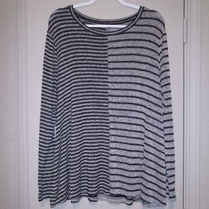 Lane Bryant Stripped Long Sleeve Top